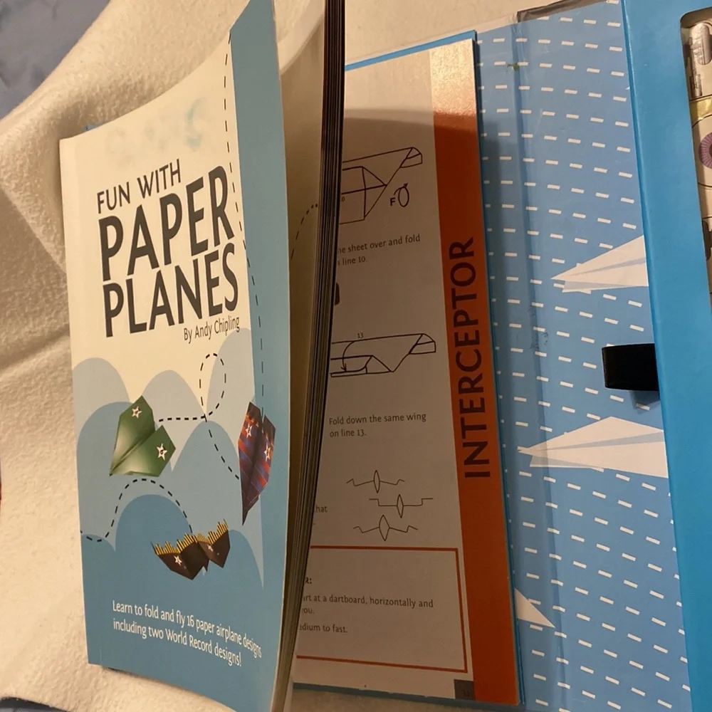 Fun with paper planes kit origami airplanes 40 sheets by Spice box